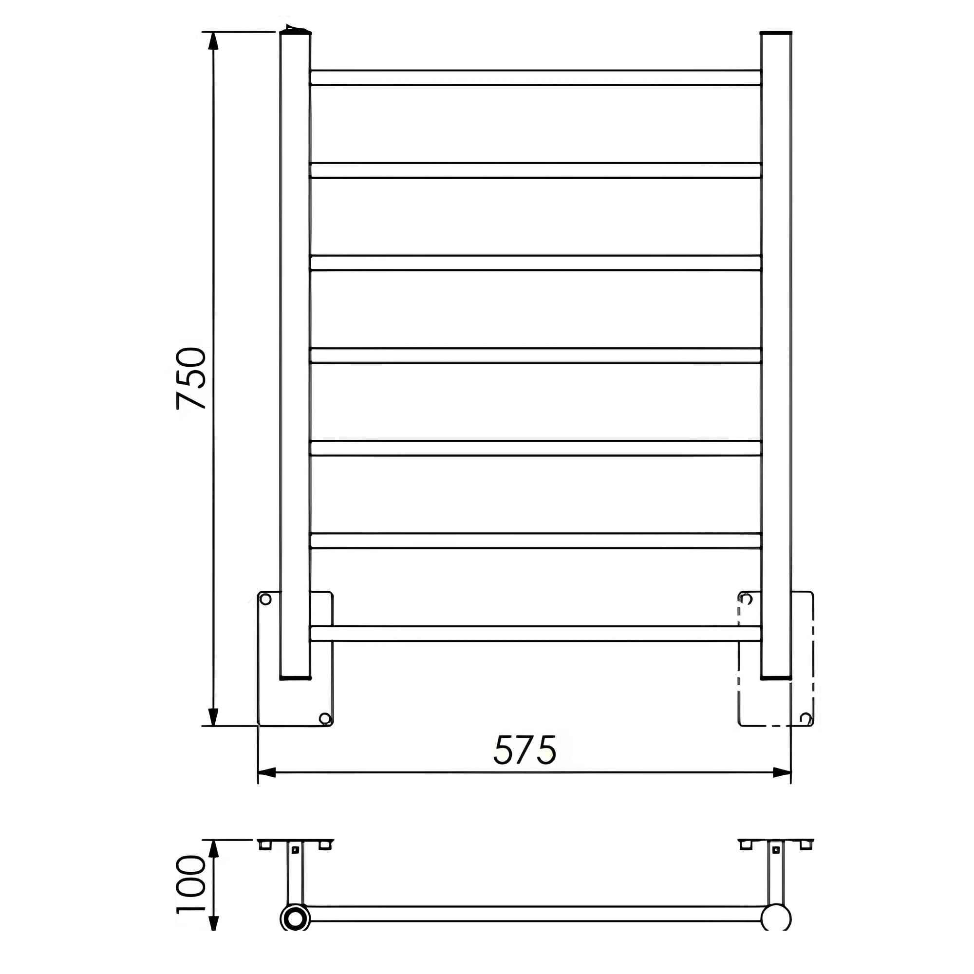 Toalheiro Termico Fio Oculto Grande Ruby Inox Polido Metalworks 54834_0